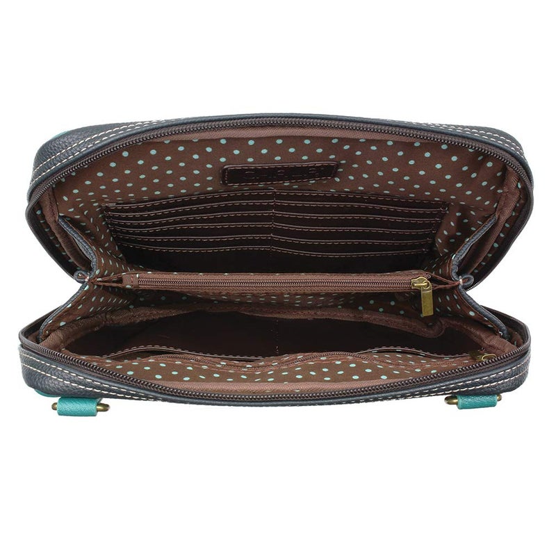 CHALA Companion Organizer Crossbody with Adjustable Strap and Built-In Wallet - Two Turtles - navy - Image 5